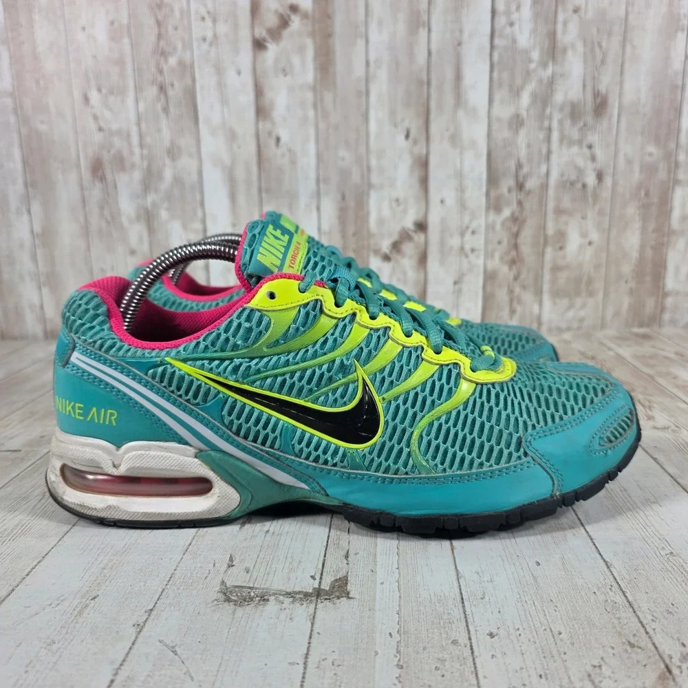 Nike Air Torch 4 Teal Neon Yellow Pink Running‎ Shoes 343851-376 Womens 10.5